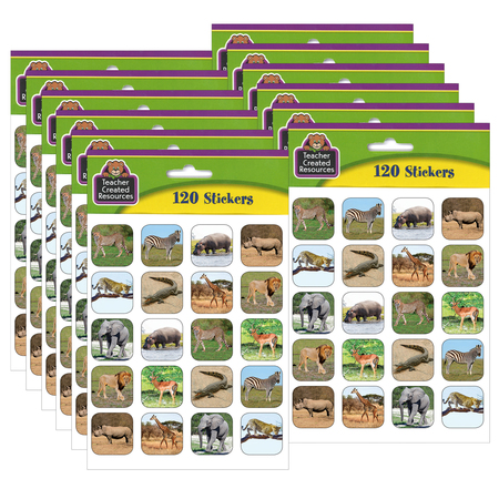 TEACHER CREATED RESOURCES Safari Animals Stickers, PK1440 TCR5468
